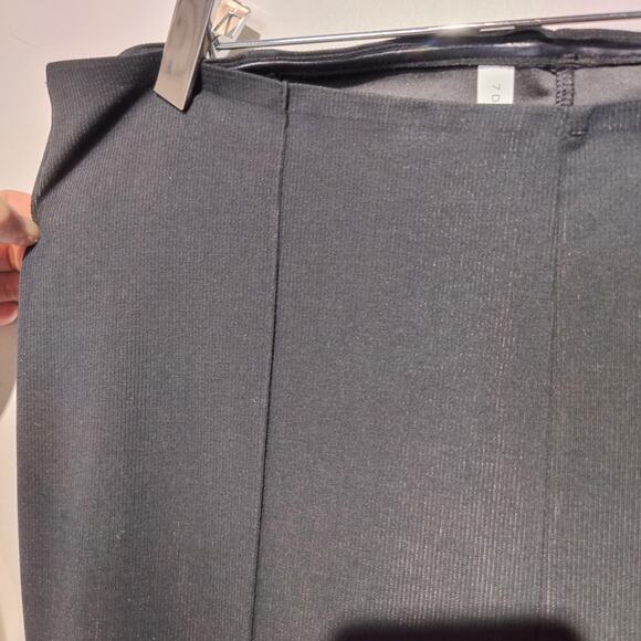 7 Diamonds Womens Sz L Rev Ribbed Flare Stretch Pull On Pants Long Length - Picture 4 of 5